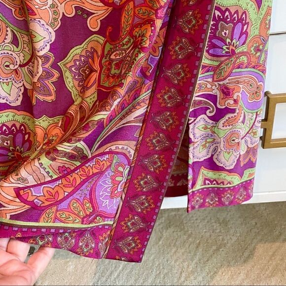 Coldwater Creek Paisley Faux Wrap Maxi Long Skirt - Picture 3 of 7